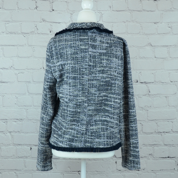 NWT RACHEL ZOE Tweed & Fringe Blazer - Picture 4 of 8